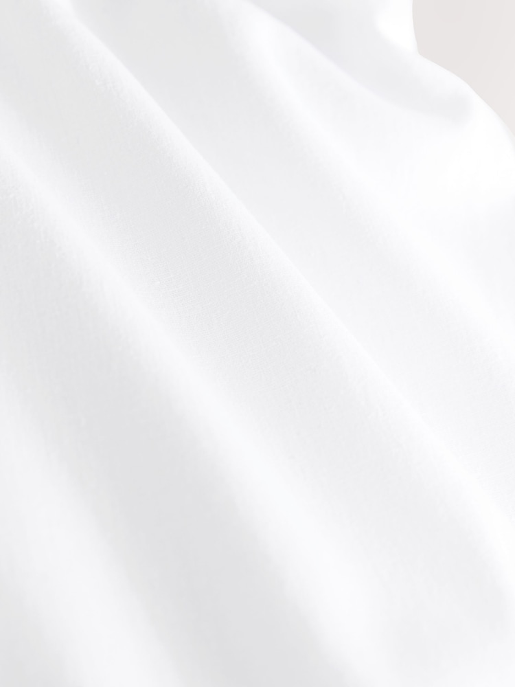 White Stay Smart Wide Leg Linen Rich Trousers - Image 7 of 7