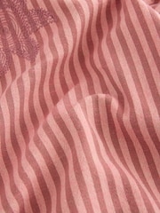 Pink Embroidered Stripe Tie Waist Trousers with Linen - Image 7 of 8