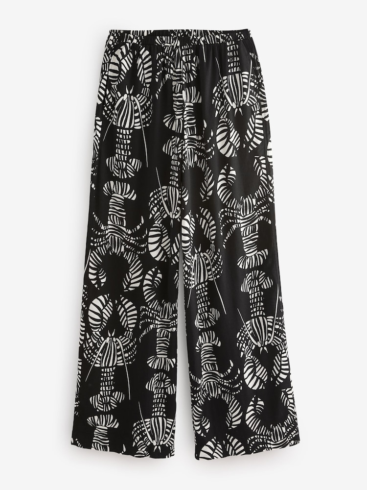 Impression noire - Wide Leg Trousers with Linen - Image 6 of 8