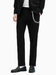 AllSaints Black Heron 100% Cotton Trousers - Image 1 of 8