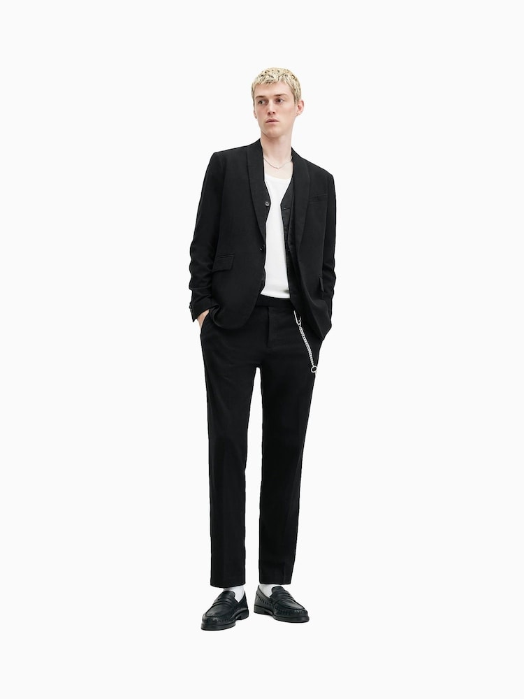 AllSaints Black Heron 100% Cotton Trousers - Image 2 of 8