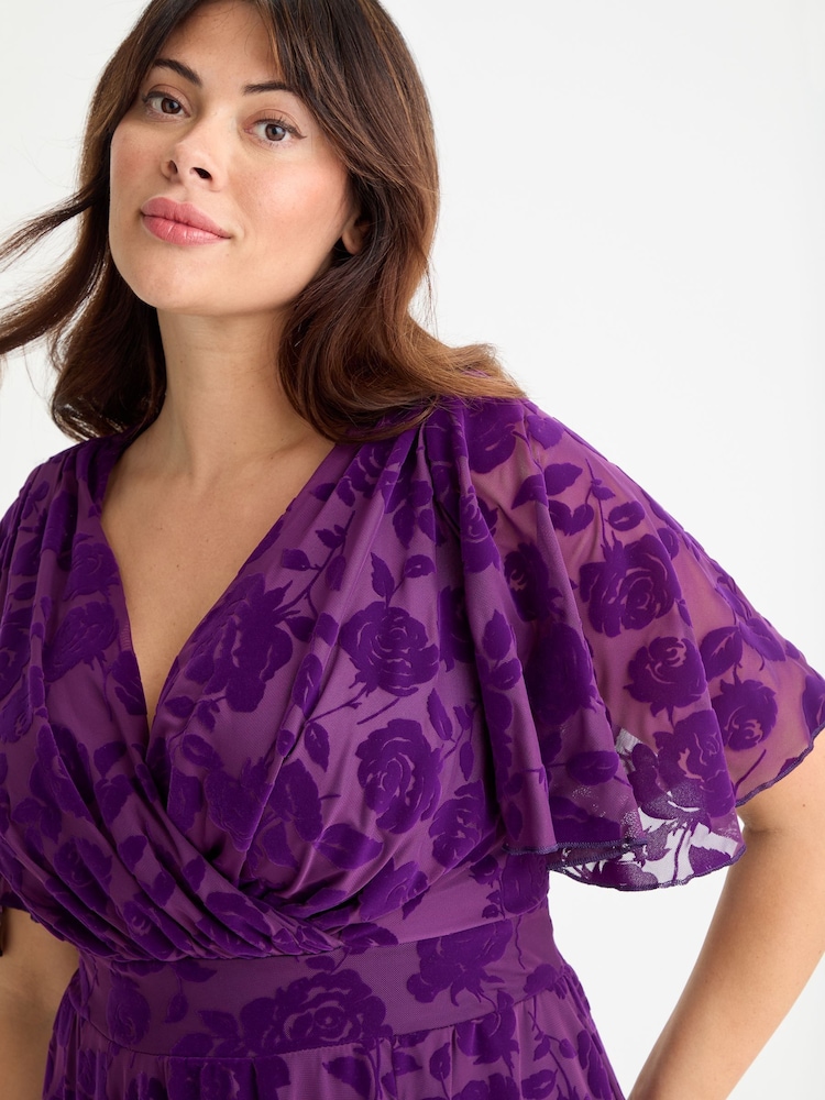 Scarlett & Jo Purple Julie Hanky Hem Dress - Image 2 of 4