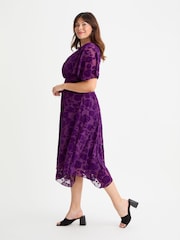 Scarlett & Jo Purple Julie Hanky Hem Dress - Image 3 of 4