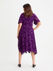 Scarlett & Jo Purple Julie Hanky Hem Dress - Image 4 of 4