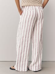 Pink N. Premium 100% Linen Wide Leg Pull-on Trousers - Image 4 of 8