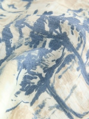 Palmen-Print - Hose mit weitem Bein und elastischem Bund - Image 6 of 7