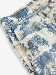 Palmen-Print - Hose mit weitem Bein und elastischem Bund - Image 7 of 7