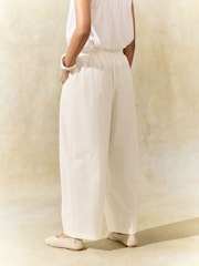 Ecru Balloon Leg Trousers - Image 4 of 8