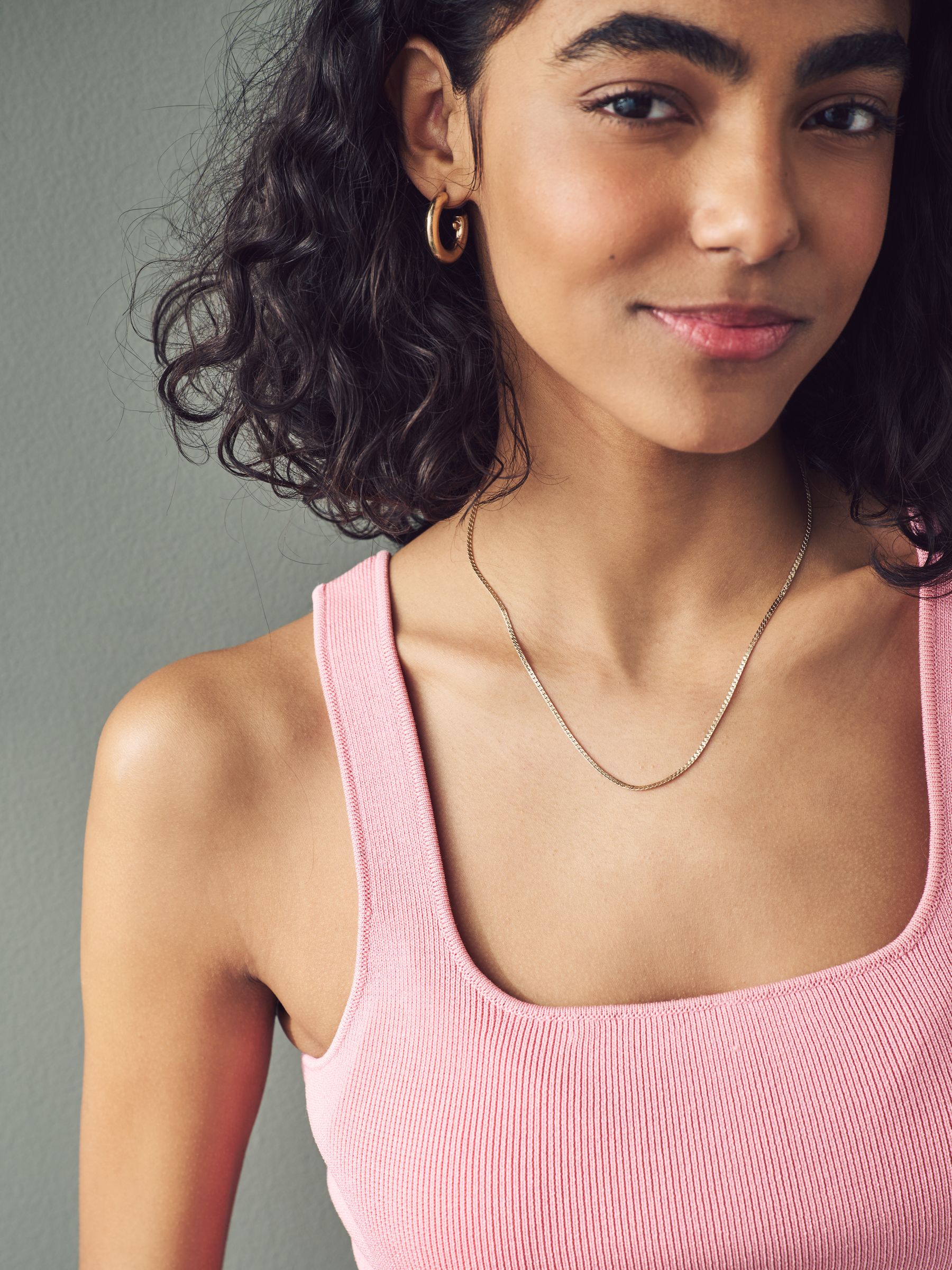 Buy Pink Blush Square Neck Scalloped Edge Knitted Vest from