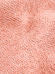 Pink Peach Floral Embroidered Short Sleeve Collared Cardigan - Image 6 of 7