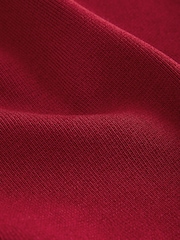 Red Square Neck Scalloped Edge Knitted Vest - Image 6 of 7