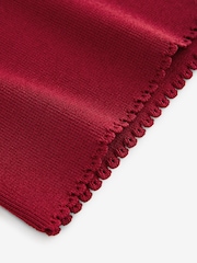 Red Square Neck Scalloped Edge Knitted Vest - Image 7 of 7