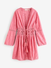 Guess Pink Paisley 100% Cotton Coverups - Image 4 of 4