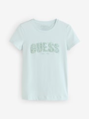 Guess Short Sleeve Logo Lace T-Shirt - Image 5 of 5