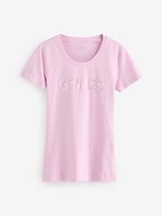 Guess Sequin Short Sleeve Logo T-Shirt - Image 1 of 1
