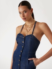 Синее джинсовое платье миди на бретелях Guess Edna - Image 3 of 5
