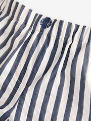 White/Navy Stripe Cotton Rich Pull On Shorts - Image 6 of 8