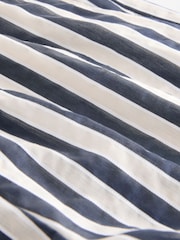 White/Navy Stripe Cotton Rich Pull On Shorts - Image 8 of 8