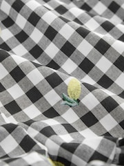 Black & White 100% Cotton Embroidered Gingham Boy Shorts - Image 7 of 8
