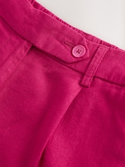 Pink Linen Rich Boy Shorts - Image 5 of 6