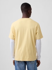 Marrone - T-shirt grafica Gap Everyday Soft Relaxed - Immagine 2 di 4