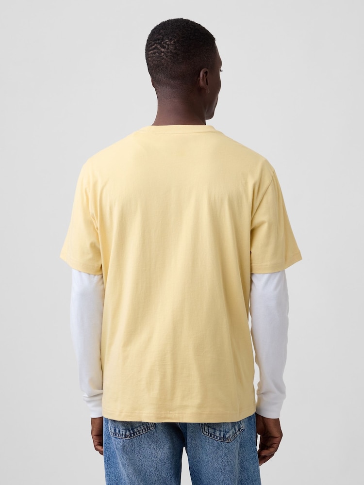 Marrone - T-shirt grafica Gap Everyday Soft Relaxed - Immagine 2 di 4