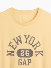 Marrone - T-shirt grafica Gap Everyday Soft Relaxed - Immagine 4 di 4