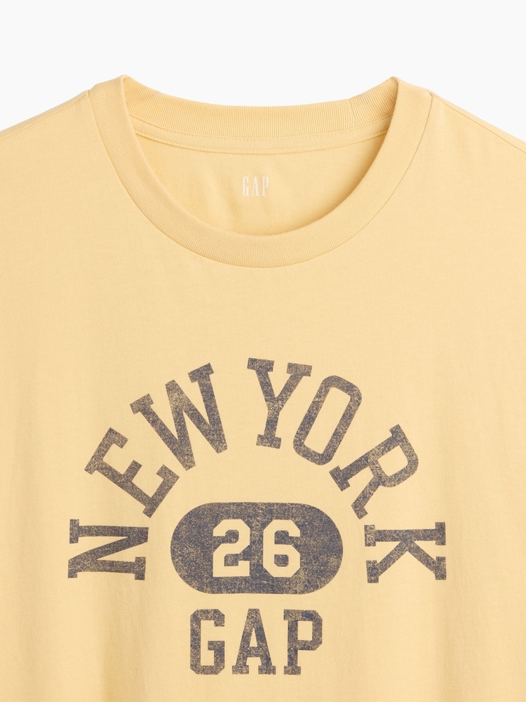 Marrone - T-shirt grafica Gap Everyday Soft Relaxed - Immagine 4 di 4
