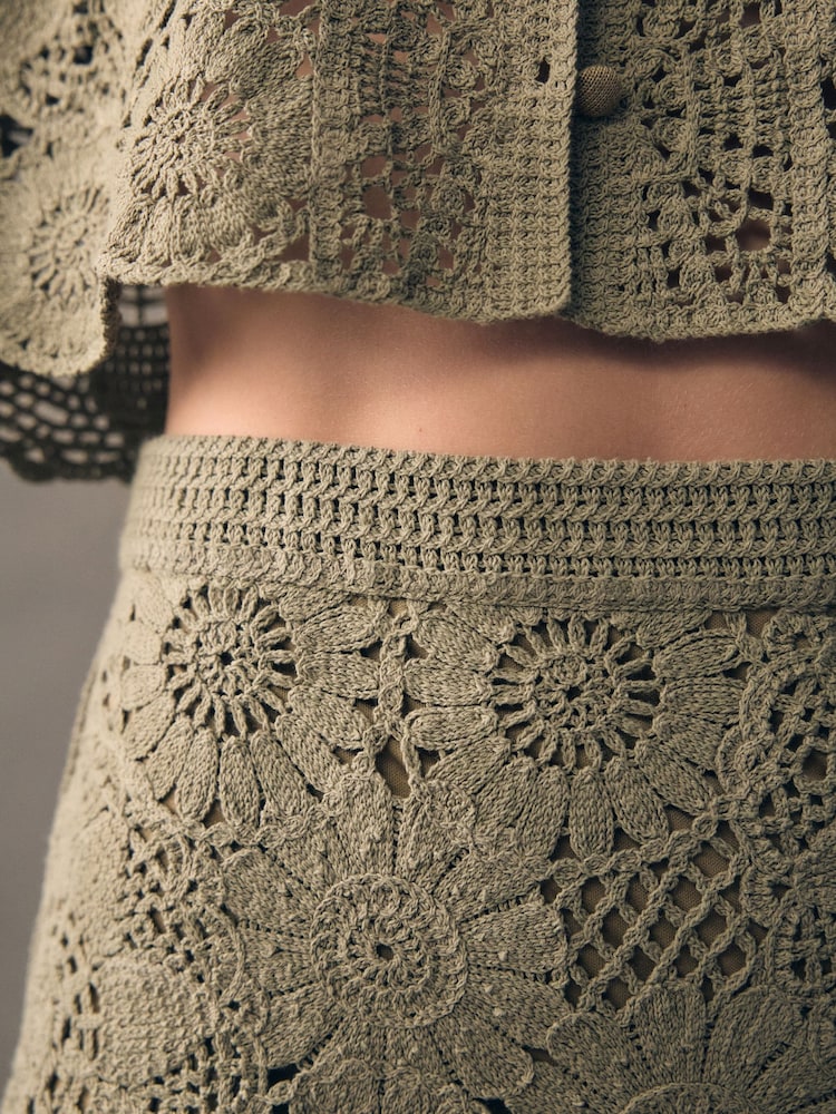 SALBEIGRÜN - Crochet Midi Skirt - Image 5 of 8