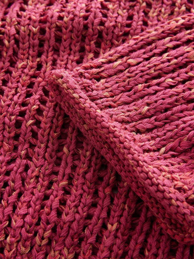 Red Stitchy Off The Shoulder Flare Sleeve Jumper - Image 8 of 8