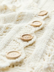 White Ecru Stitchy Cabel Waistcoat - Image 6 of 7