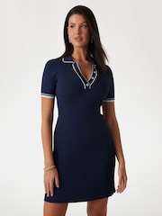 Guess Blue Thalia Short Sleeve Polo Dress - Image 3 of 6