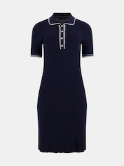 Guess Blue Thalia Short Sleeve Polo Dress - Image 5 of 6