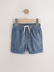 Chambray Blue Pull On Shorts (3mths-7yrs) - Image 1 of 4