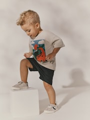 Washed Black Pull On Shorts (3mths-7yrs) - Image 2 of 7