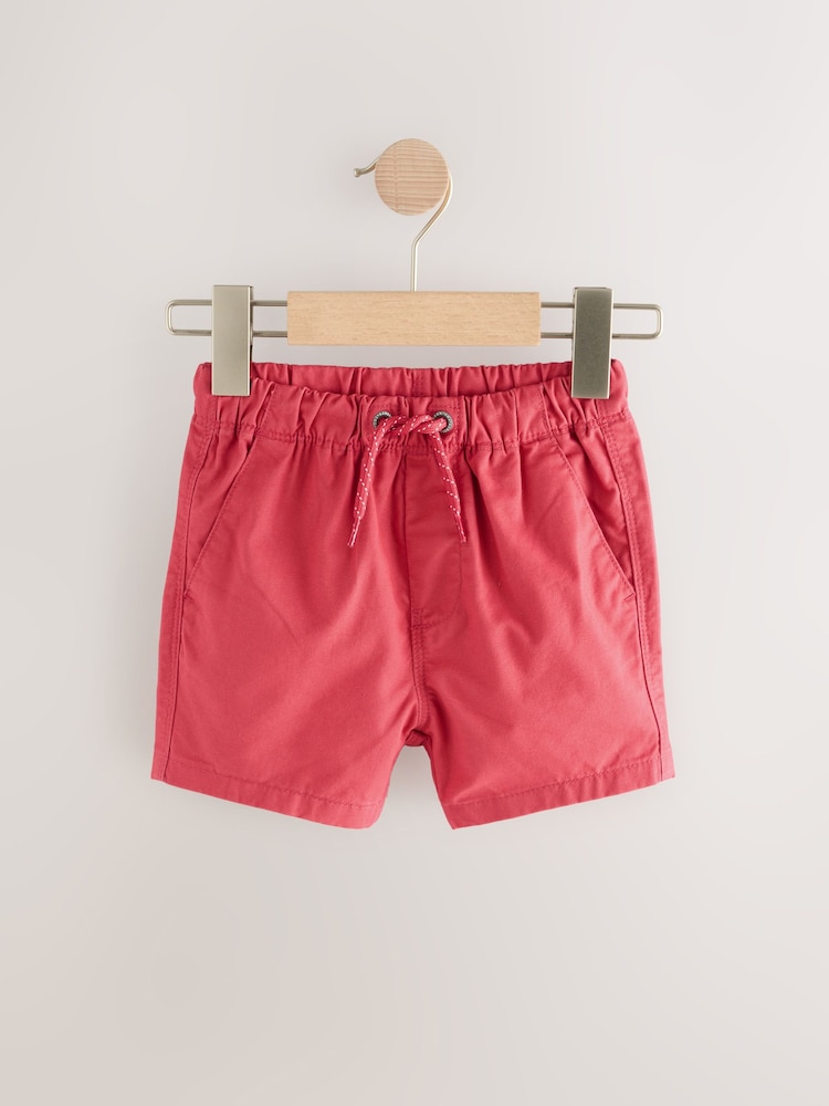 Soft Red Pull On Shorts (3mths-7yrs) - Image 1 of 4