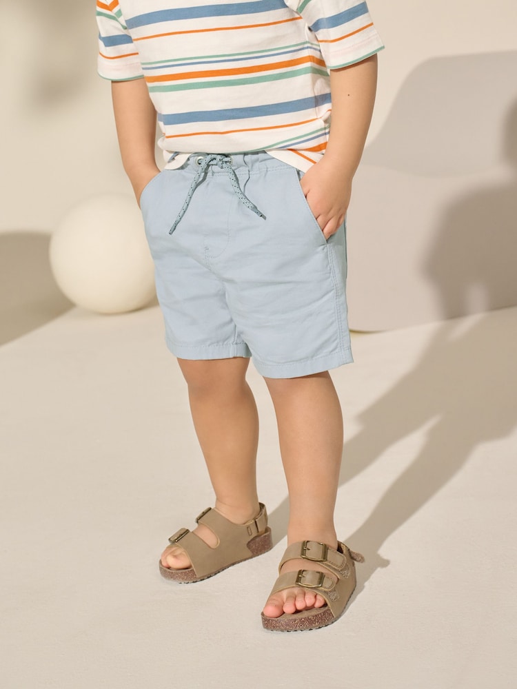Pale Blue Pull On Shorts (3mths-7yrs) - Image 1 of 8 Pale Blue Pull On Shorts (3mths-7yrs) - Image 1 of 8