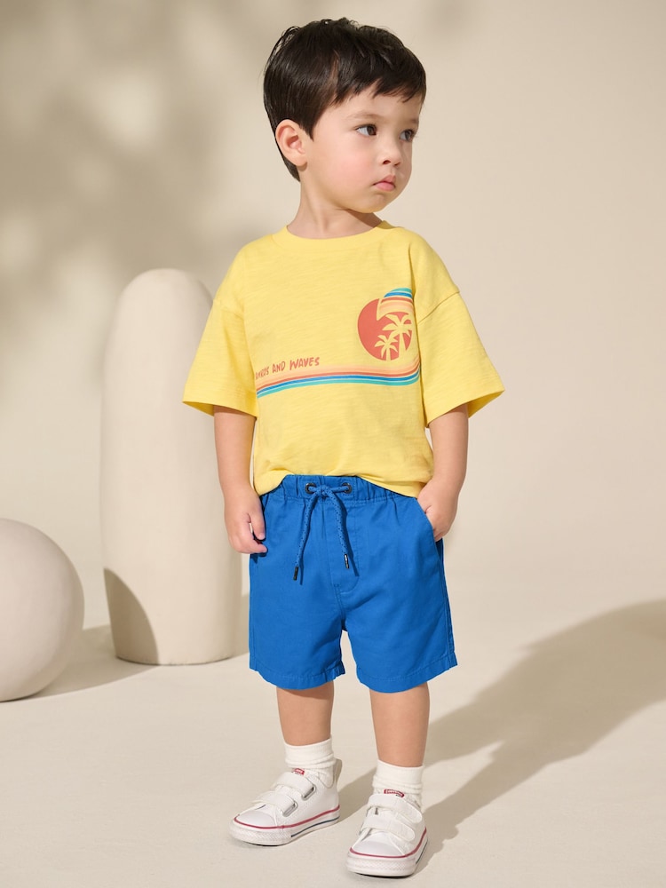Cobalt Blue Pull On Shorts (3mths-7yrs) - Image 1 of 8 Cobalt Blue Pull On Shorts (3mths-7yrs) - Image 1 of 8
