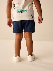 marine - Short en lin Blend à enfiler (3 mois à 7 ans) - Image 2 de 7