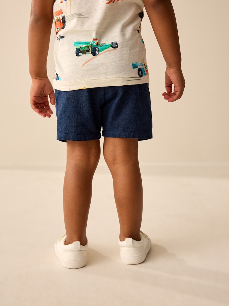 marine - Short en lin Blend à enfiler (3 mois à 7 ans) - Image 2 of 7