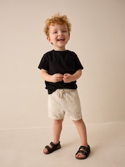 Rayure Ecru - Short en lin Blend à enfiler (3 mois à 7 ans) - Image 2 de 8