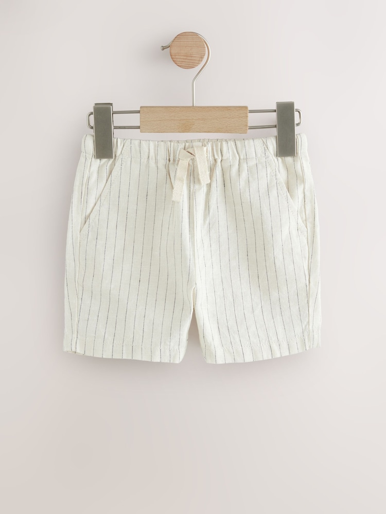 Rayure Ecru - Short en lin Blend à enfiler (3 mois à 7 ans) - Image 5 of 8