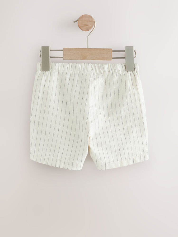 Rayure Ecru - Short en lin Blend à enfiler (3 mois à 7 ans) - Image 6 of 8