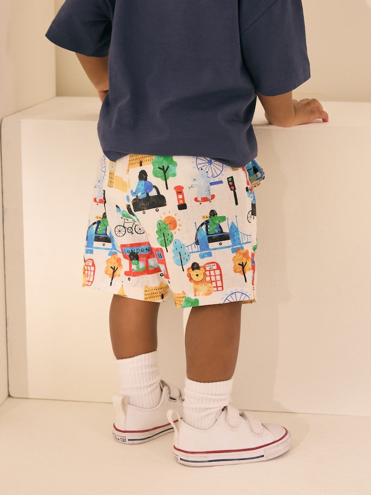 Imprimé Londres - Short en lin Blend à enfiler (3 mois à 7 ans) - Image 3 of 8