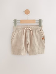 Neutral Soft Textured Pull On Shorts (3mths-7yrs) - Image 4 of 7