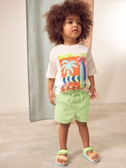 Lime Green Pull On Shorts (3mths-7yrs) - Image 2 of 6