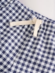 Navy/White Gingham Linen Blend Pull-On Shorts (3mths-7yrs) - Image 7 of 7
