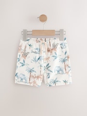 Ecru Safari Print Linen Blend Pull-On Shorts (3mths-7yrs) - Image 5 of 8