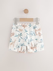 Ecru Safari Print Linen Blend Pull-On Shorts (3mths-7yrs) - Image 6 of 8