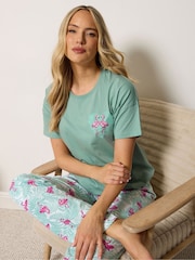 Long Tall Sally Green Short Sleeve Wide Leg Pyjamas Set - Image 2 of 5